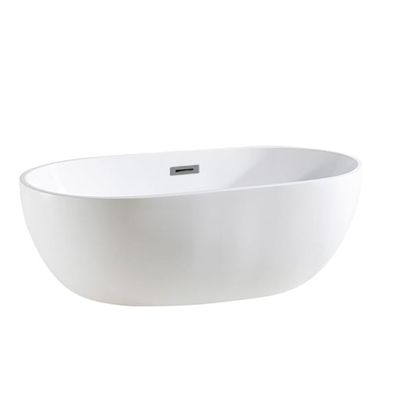 KDK Bathtubs Olivia OVBT1400 -OF Free Standing Bathtub with Overflow 1395*750*570mm