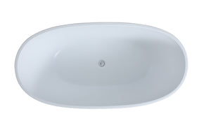 KDK Bathtubs Stella MWBT-5-1700 Free Standing Bathtub Matte White Non Overflow 1700*810*590mm