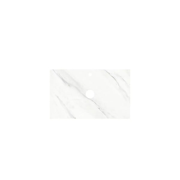 KDK Vanity Top Greek White Silica-Free Quartz Vanity Top 600x460x20mm