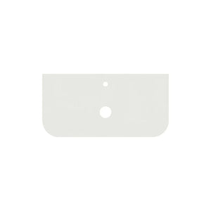 KDK Vanity Top Alba White Silica-Free Quartz Curved Vanity Top 600x505x20mm