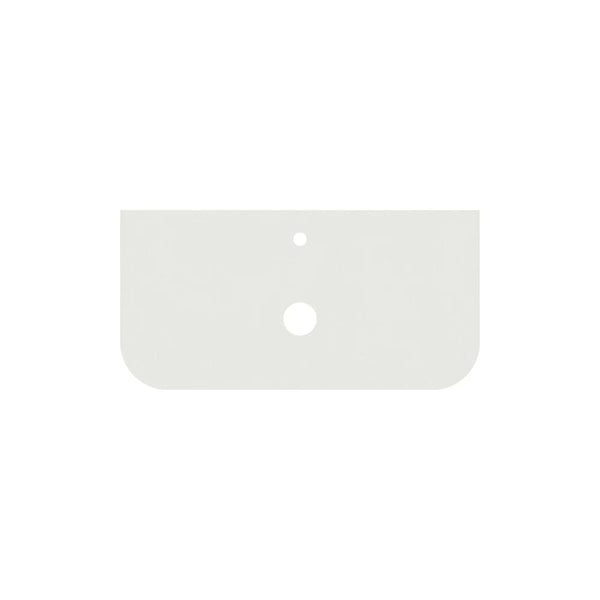 KDK Vanity Top Alba White Silica-Free Quartz Curved Vanity Top 600x505x20mm
