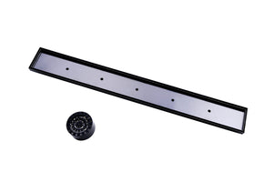 KDK Showers TIFD-B BLACK LINEAR TILE INSERT SHOWER GRATE  600/800/900/1000/1200MM