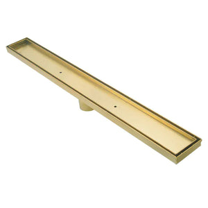 KDK Showers TIFD-G GOLD LINEAR TILE INSERT SHOWER GRATE  600/800/900/1000/1200MM