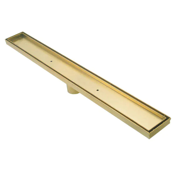KDK Showers TIFD-G GOLD LINEAR TILE INSERT SHOWER GRATE  600/800/900/1000/1200MM