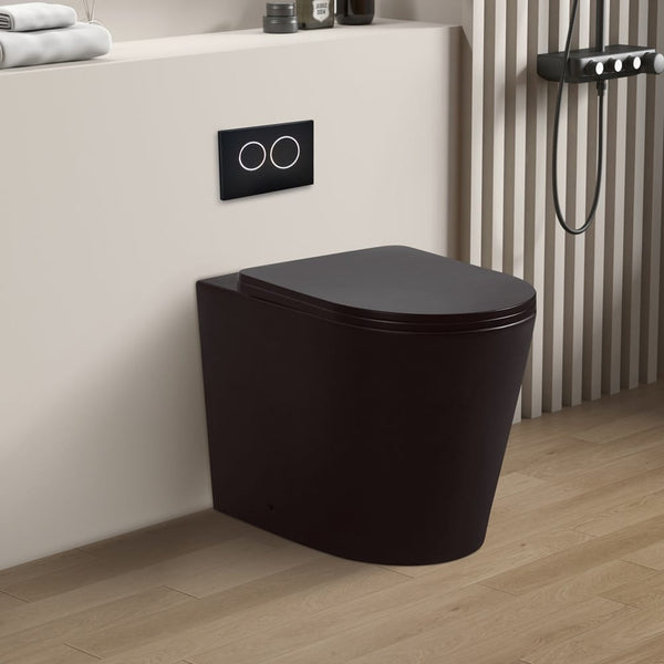 KDK Toilets Avis Rimless Wall Faced Floor Pan KDK102R-MB Matt Black