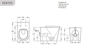 KDK Toilets Geberit In-Wall Floor Toilet Suit