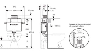 KDK Toilets Geberit In-Wall Floor Toilet Suit