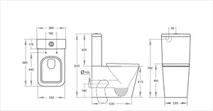 KDK Toilets KDK003 — Qubist KDK003 Toilet Suite