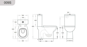 KDK Toilets KDK009 — Zion KDK009 Closed Couple Toilet Suite