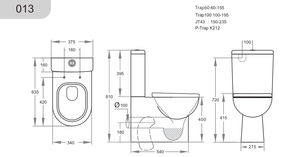 KDK Toilets KDK013 — Rio KDK013 Toilet Suite