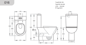 KDK Toilets KDK016 — Theo KDK016 Toilet Suite