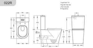 KDK Toilets KDK022R — Avis KDK022R Rimless Toilet Suite