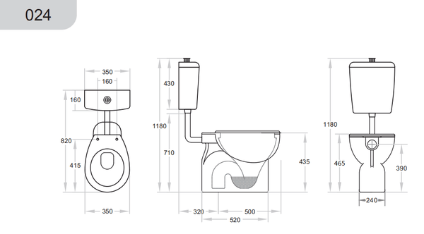 KDK Toilets KDK024 Calla Care Disabled Toilet Suite