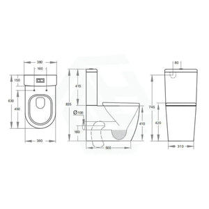 KDK Toilets KDK025-MB — Veda BTW KDK025-MB Tornado Toilet Suite