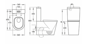KDK Toilets KDK026 — Vivid KDK026 Tornado Toilet Suite