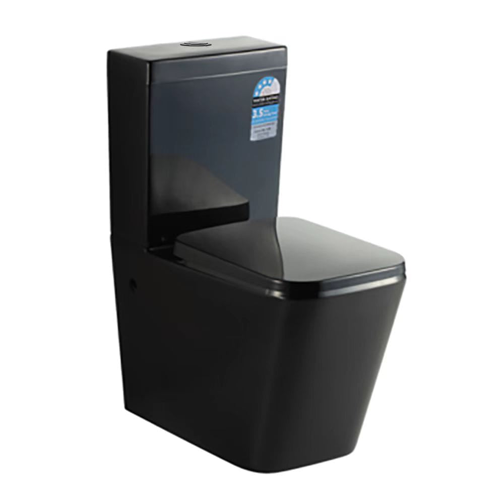 KDK Toilets KDK033-B — Qubist KDK003-B Gloss Black Toilet Suite
