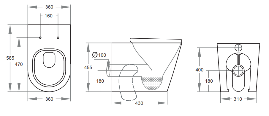 KDK107R Elvera Rimless KDK107R Floor Pan