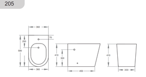 KDK Toilets KDK205 Veda BTW Bidet