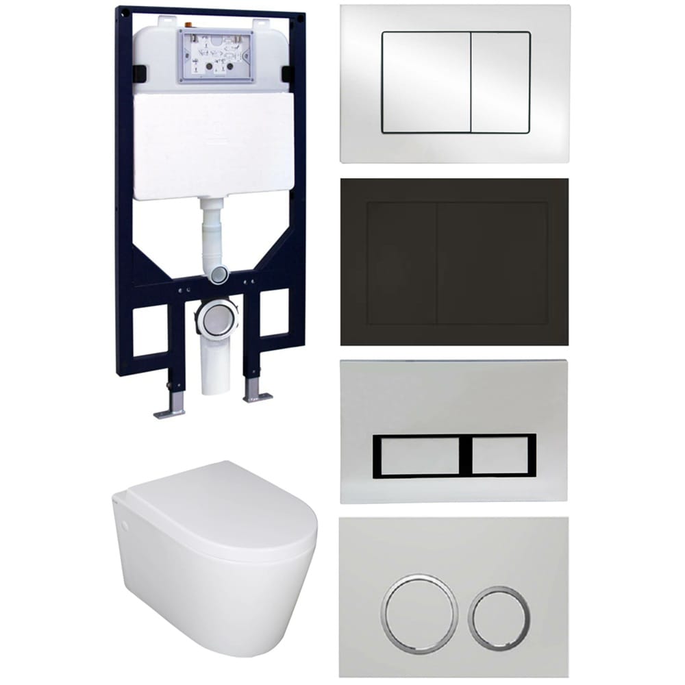 KDK Toilets R&T In-Wall Wall Hung Toilet Suite