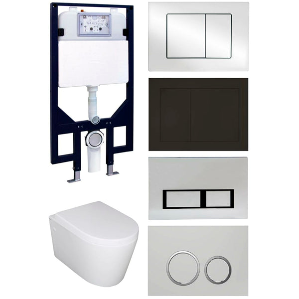 KDK Toilets R&T In-Wall Wall Hung Toilet Suite
