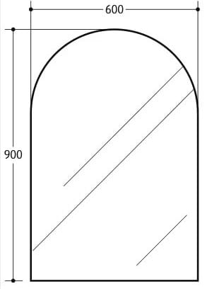 KDK- AR6090PM ARCH MIRROR 600*900MM