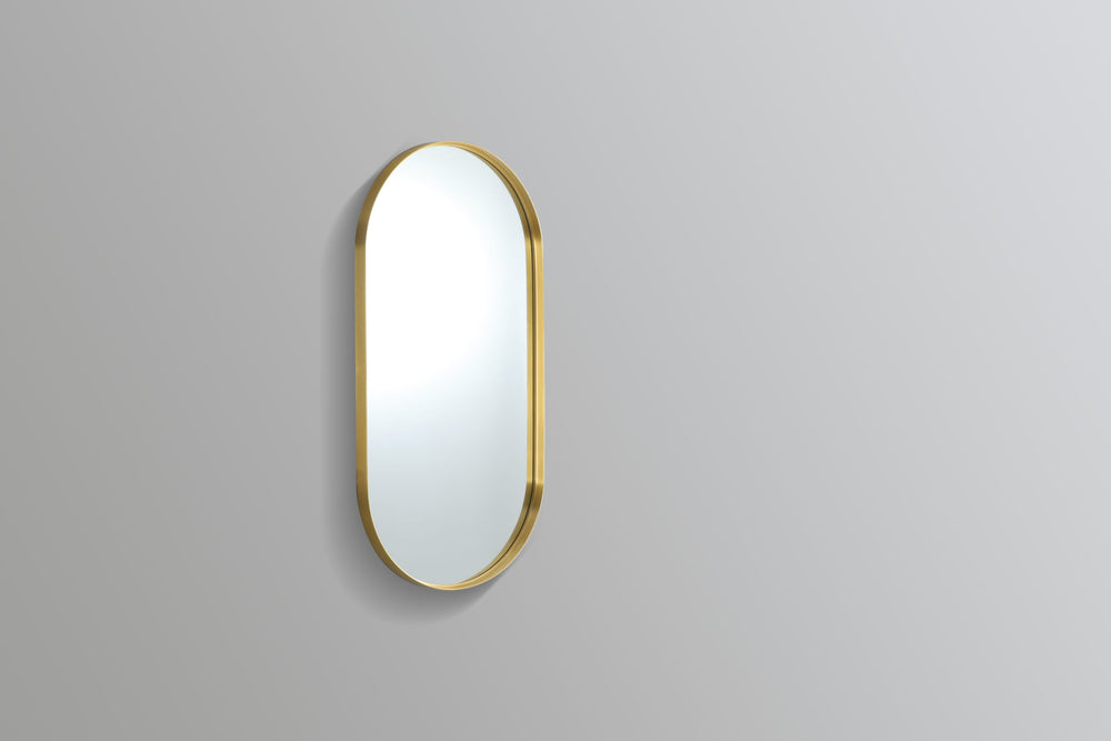 KDK- KOV4590F-BG OLIVIA OVAL YELLOW GOLD FRAME MIRROR 450*900MM