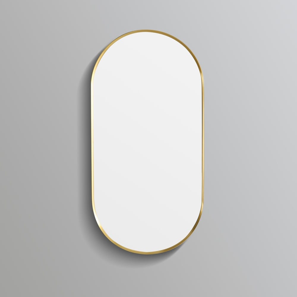 KDK Vanities KDK- KOV4590F-BG OLIVIA OVAL YELLOW GOLD FRAME MIRROR 450*900MM