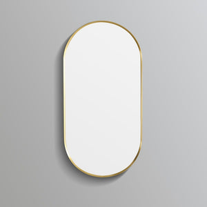 KDK Vanities KDK- KOV4590F-BG OLIVIA OVAL YELLOW GOLD FRAME MIRROR 450*900MM