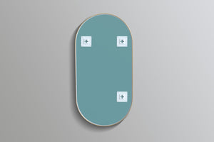 KDK Vanities KDK- KOV60100F-BG OLIVIA OVAL YELLOW GOLD FRAME MIRROR 600*1000MM