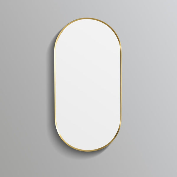 KDK Vanities KDK- KOV60100F-BG OLIVIA OVAL YELLOW GOLD FRAME MIRROR 600*1000MM