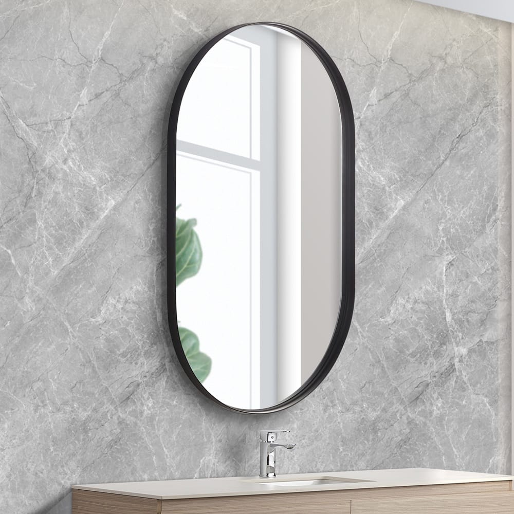 KDK Vanities KDK- KOV60100F-MB MATTE BLACK ALUMINIUM FRAMED MIRRORS 600*1000MM