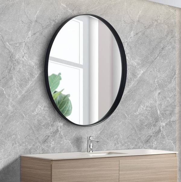 KDK Vanities KDK- KR700F-MB MATTE BLACK ALUMINIUM FRAMED MIRRORS 700MM