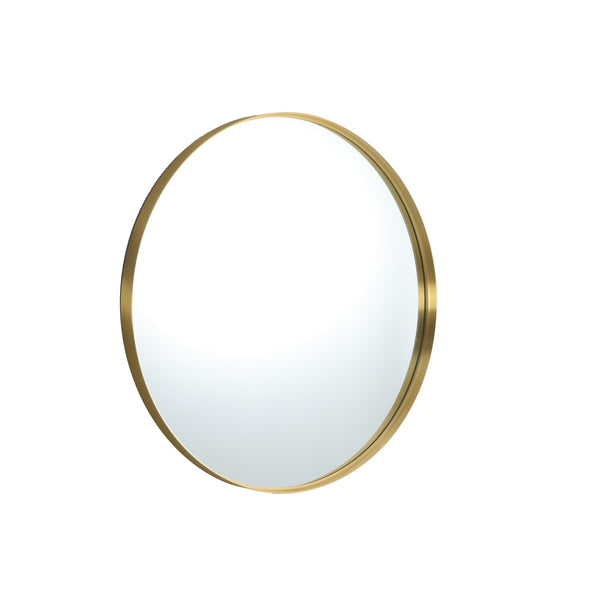 KDK Vanities KDK- KR800F-BG OLIVIA ROUND YELLOW GOLD FRAME MIRROR 800MM
