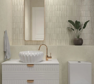 ET Tile Dune Ivory Glossy Kit-Kat Mosaic Tile 115X231mm