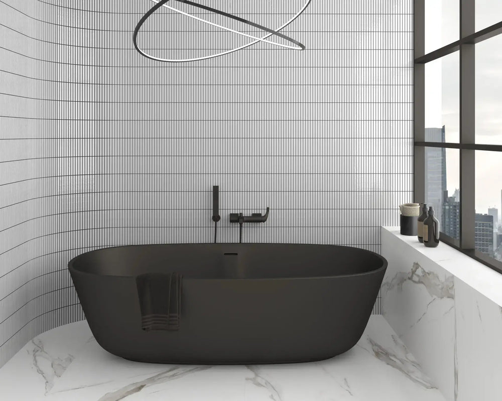 Dune Snow Glossy Kit-Kat Mosaic Tile 115X231mm