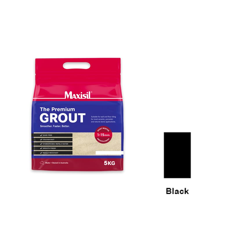 MAXISIL Maxisil Premium Grout - Black 5KG