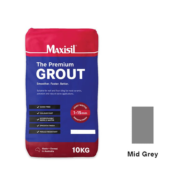 MAXISIL Maxisil Premium Grout - MID Grey 10KG