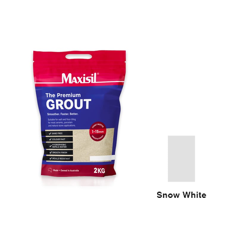 MAXISIL Maxisil Premium Grout - SNOW WHITE 2KG