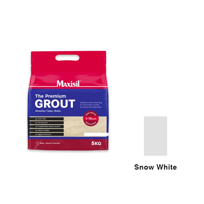 MAXISIL Maxisil Premium Grout - SNOW WHITE 5KG