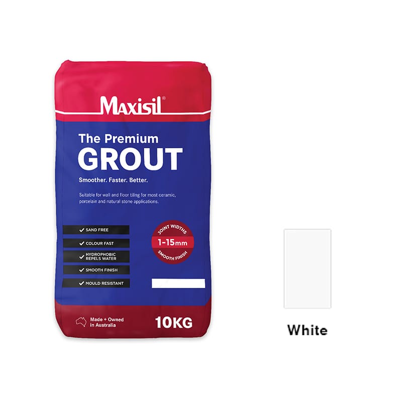 MAXISIL Maxisil Premium Grout - WHITE 10KG