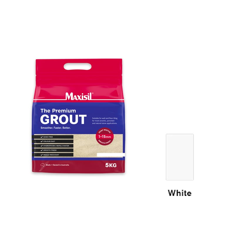MAXISIL Maxisil Premium Grout - WHITE 5KG
