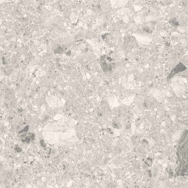 Melbourne Porcelain Tile Terrazo Light Matt / Textured Tile 600x600mm