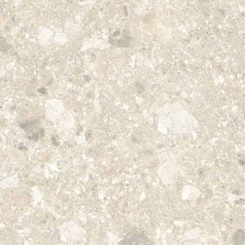 Melbourne Porcelain Tile Terrazo Bianco Matt / Textured Tile 600x600mm