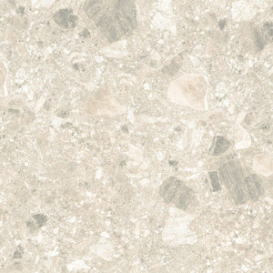 Melbourne Porcelain Tile Terrazo Bianco Matt / Textured Tile 600x600mm