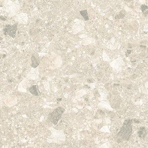 Melbourne Porcelain Tile Terrazo Bianco Matt / Textured Tile 600x600mm