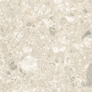 Melbourne Porcelain Tile Terrazo Bianco Matt / Textured Tile 600x600mm