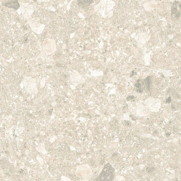 Melbourne Porcelain Tile Terrazo Bianco Matt / Textured Tile 600x600mm