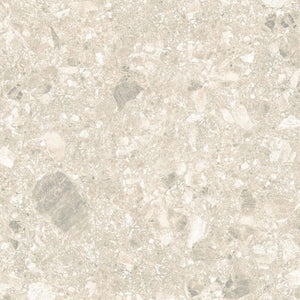 Melbourne Porcelain Tile Terrazo Bianco Matt / Textured Tile 600x600mm