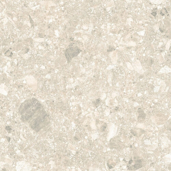 Melbourne Porcelain Tile Terrazo Bianco Matt / Textured Tile 600x600mm