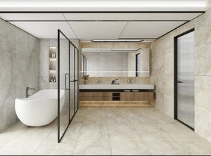 Melbourne Porcelain Tile Travertine Cross Crema Matt Tile 600x600mm
